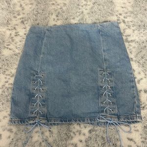 Jean mini skirt